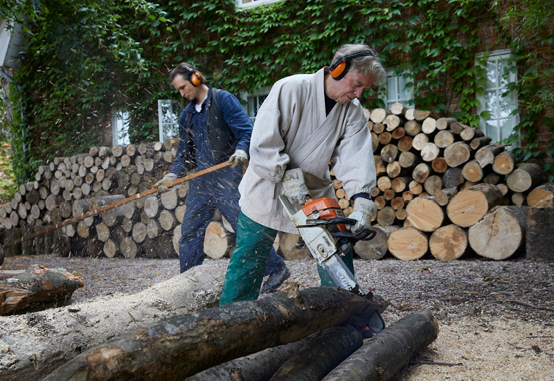 Jan Kollwitz Anagama Aufbereitung des Holzes